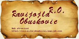 Ravijojla Obušković vizit kartica